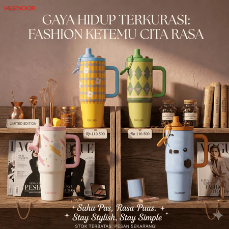 Tumbler Motif Cute Cat Tumbler Minum Dua…