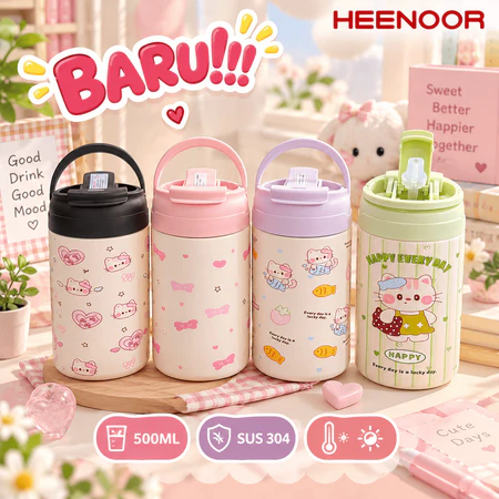 Termos Kids Motif Gambar Lucu + Segel Dual…