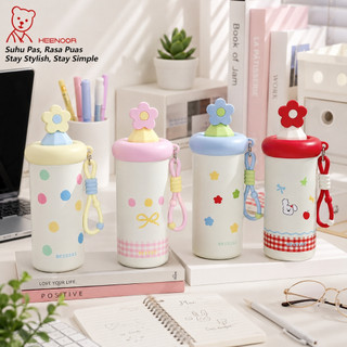 Tumbler Motif Flower Portable Cup + Tutup…