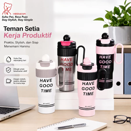 Tumbler Motif Polos "HAVE A GOOD TIME" + Tutup…