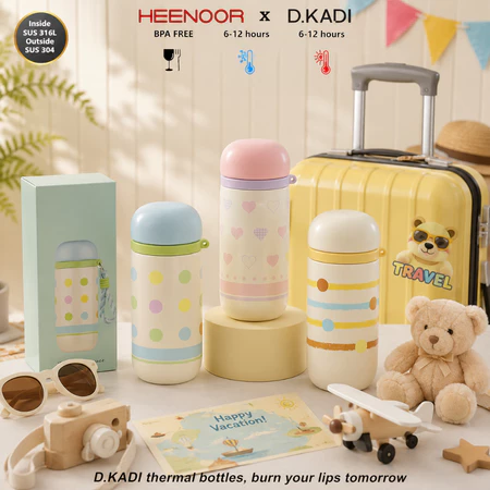 D.KADI Tumbler Termos Motif Polkadot & Garis…