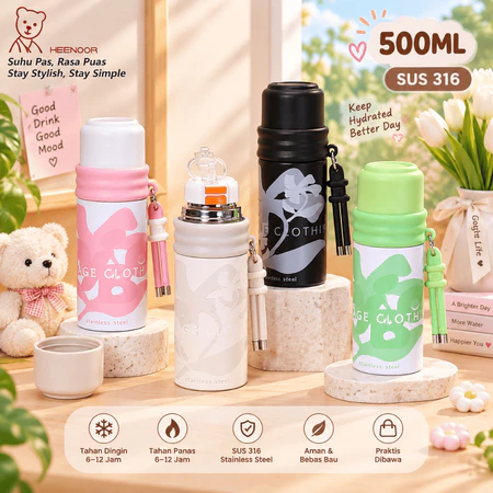 Tumbler Termos Motif Bullet-Shaped Bounce Cup…
