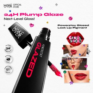 MAKE OVER Powerstay Glazed Lock Lip Pigment - Long Wear All Day Daily Makeup Lip