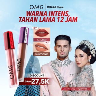 OMG OH MY GLAM Mattelast Lip Cream 2.9 g - Lip Cream Matte Dengan Warna Intense,