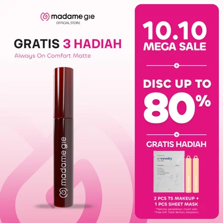 Madame Gie Always On Lip Comfort Matte - Makeup Lip Cream Matte | Smudgeproof |