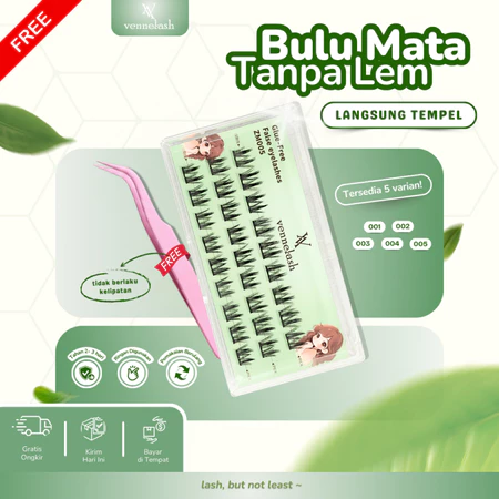 VENNELASH PREMIUM Bulu mata langsung pasang bulumata halus, lem kuat, lembut pre