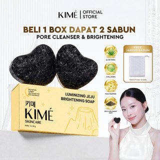 KIME LUMINIZING JEJU BRIGHTENING SOAP – Sabun Mandi Mencerahkan Badan Wajah Pemu