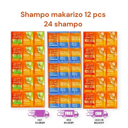 SHAMPO MAKARIZO SACHET 1 RENTENG 24 SHAMPO ORIGINAL(12 baris 24 shampo)