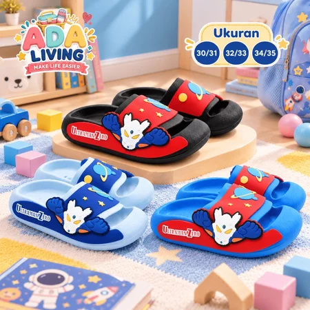 Sandal Slop Anak Karakter Lucu Karet Jelly Foam 1 PAKET ISI 4 Sandal Anak Peremp
