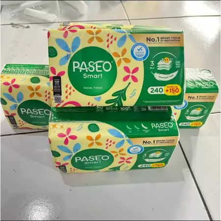 ( 1 pcs ) Tissue wajah facial PASEO GO SMART 240 + 150 helai Tisu Bayi ( 1 pcs )
