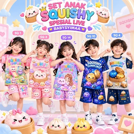 BABYSYIMAA - Spesial Live Set Anak SQUISHY | Baju Anak Dumpling Squishy Adem Nya