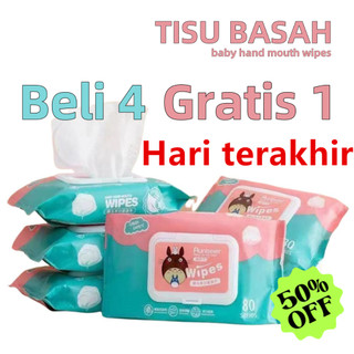 TISSUE BASAH BAYI ISI 80 TISSUE BASAH BABY MURAH WIPES WET TISSUE BABY Tanpa Par
