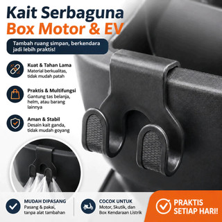 Pengait Kargo Penyimpanan Serbaguna Ganda Tugas Berat untuk Sepeda Motor dan Sep