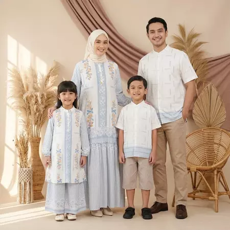 NJW - DELI Family Sarimbit motif set lebaran 2026 keluarga couple one set tunik