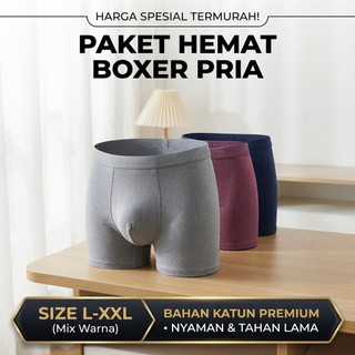 Celana Dalam Pria Model Boxer Berkualitas Premium Import ADEM, NYAMAN, ANTI GERA