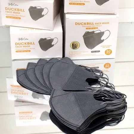 Masker Duckbill Abu-Abu Dewasa Isi 50 Pcs Premium Mask