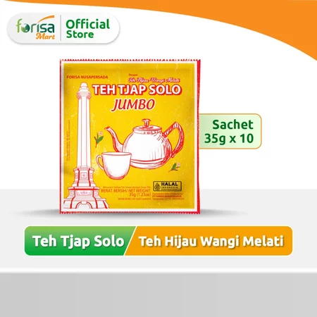 Teh Tjap Solo Jumbo (Teh Tubruk Instan) Renceng - 35gr x 10pcs